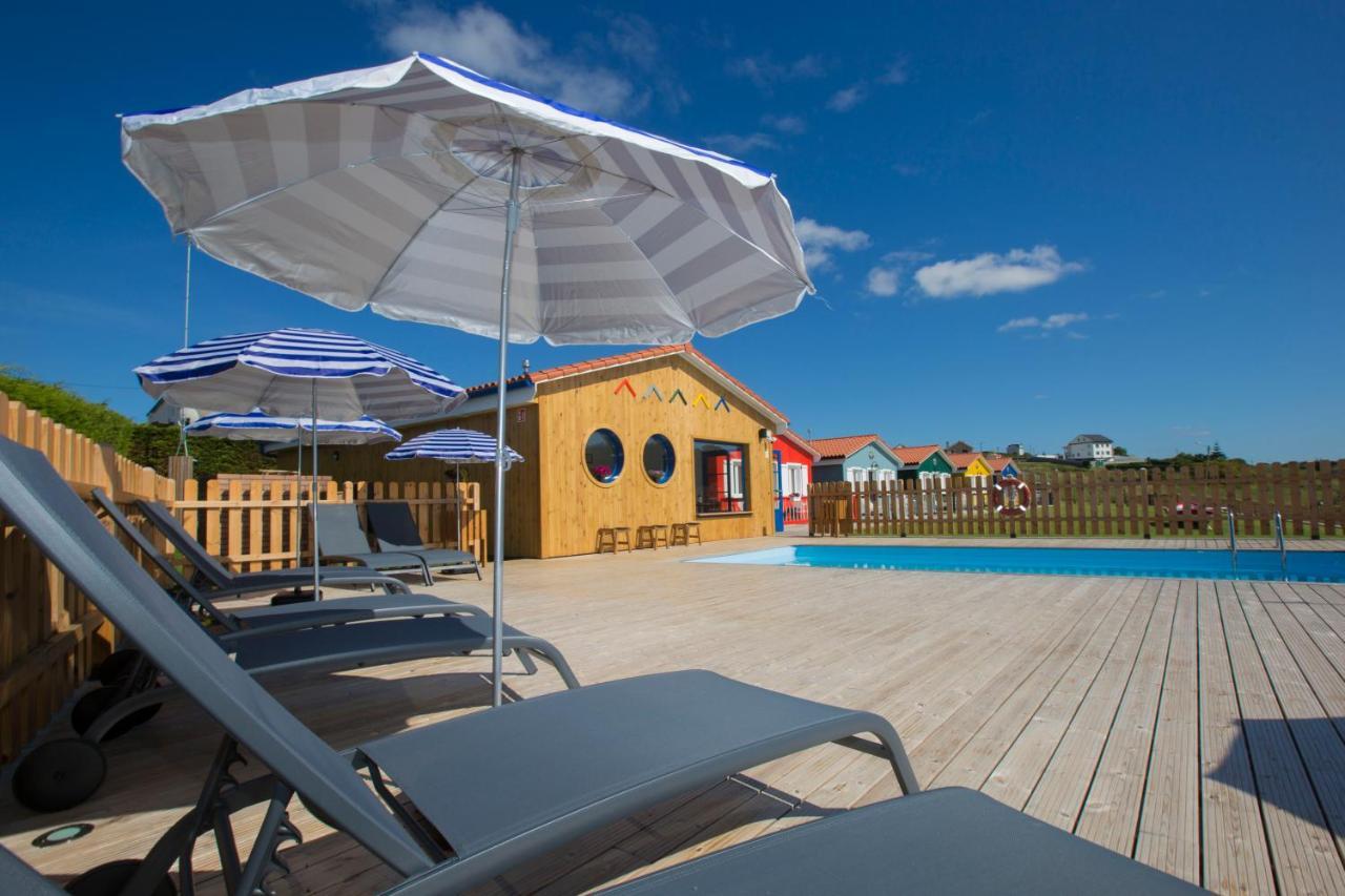 Cabanas De Vendaval Malpica Bagian luar foto