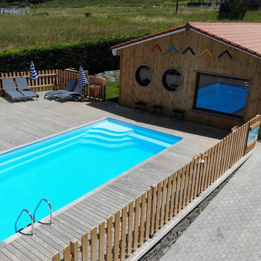 Cabanas De Vendaval Malpica Bagian luar foto